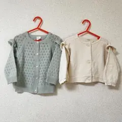 トップバリュ　しまむら　カーディガン　90cm ２点セット　まとめ売り　長袖