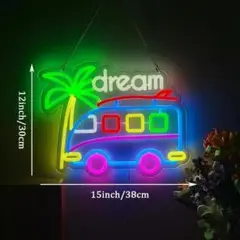 ネオン祭り 最安値 在庫限りホリデー 旅行 DREAM／ LEDネオンサインi