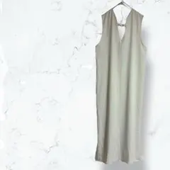 2210＊アンジェリーナ＊ワンピース クリーム F ジャンバースカート Vネック