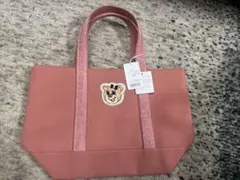 FEILER オールドテディガール ワッペントートバッグ ピンクL 小さい方