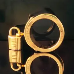 HERMES エルメス ケリー カデナ スカーフリング リザード×ゴールド