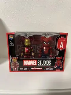 マーベル　ハッピーくじA賞　BE@RBRICK アイアンマン スパイダーマン
