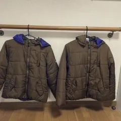 LAGKAW フード付き中綿コート 150双子2枚セット