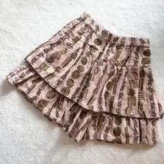 美品☆メゾピアノ クッキー柄フリルキュロット 130 アナスイミニ