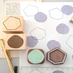 ふるえ 大 サークル 2個セット 消しゴムはんこ