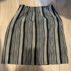ストライプ柄 ミニスカート グリーン