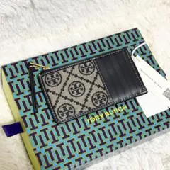 【未使用】Tory Burch Tモノグラム　ジップカードケース　シグネチャー