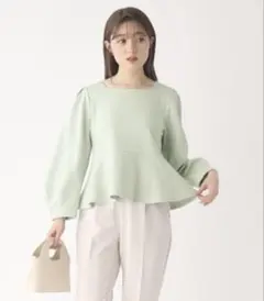 【美品】index インデックス　スタイルアップ ペプラムトップス　洗濯機洗い可