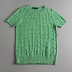 現行QR ラルフローレン コットン ケーブル ニット ポニー刺繍 ポケット