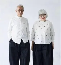 bonpon511 猫柄レディース長袖ブラウスのサムネイル