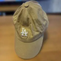 LAロゴ ベージュキャップ MLB認証