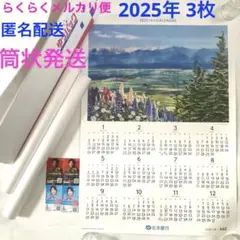 箱入筒状匿名発送☆北海道北洋銀行ポスターカレンダー'25年3枚☆大泉洋・滝谷美夢