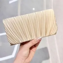 パーティバッグ 2way 大きめ ショルダー バッグ シャンパンカラー 結婚式