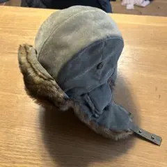 早い者勝ちカーキフライトキャップ 耳あて付きused 57.5cm