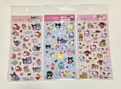 サンリオ　ラメ入り樹脂もりシール 3点 新品未開封