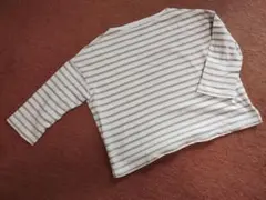 無印良品✿　太番手ボートネック 七分袖 Tシャツ　M〜L サイズ