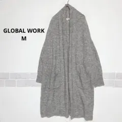 ウールブレンド ドレープカラー ロングカーディガン ドロップショルダー i994