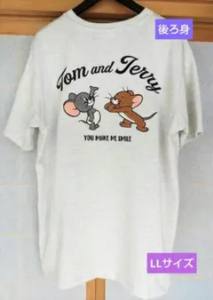 Tシャツ トムとジェリー LLサイズ オフホワイト 新品タグ付き