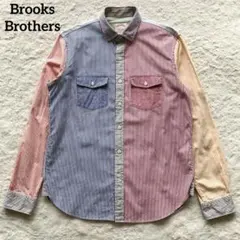 極美品 ブルックスブラザーズ クレイジーパターン ファンシャツ マルチカラー L