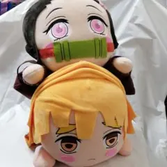 新品！2点セット！鬼滅の刃　メガジャンボ寝そべりぬいぐるみ　我妻善逸と禰豆子