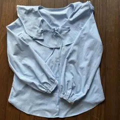 GU ライトブルー ブラウス