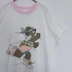 80s 90s vintage アニマル くまTシャツ ファンシー古着 リンガーのサムネイル