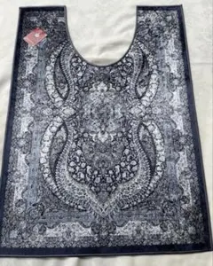 SALE 브랜드 뉴 실크 오리엔탈 패턴 화장실 매트 블랙
