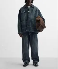 新品未使用】ZARA ジャガードデニムジャケット・パンツ(セットアップ