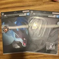 一番くじ　ポケモン　レンチキュラークリアファイル&ステッカー　２枚セット