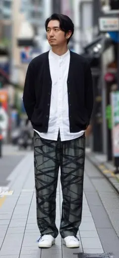 幾何学模様 イージーパンツ（着物リメイク）