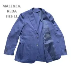 MALE&Co. REDA生地 テーラードジャケット size LL ネイビーのサムネイル