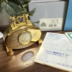 ミッキー＆ミニー 置時計 Disney Timeクオーツ 服部セイコー