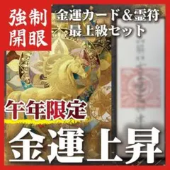 【強化版】午年専用金運カード 金運上昇霊符 高額当選　金脈　招福　財産　宝くじ馬