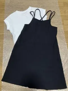 GUリブキャミソールワンピース　140