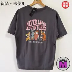 新品　ピーターパン　ロスト・ボーイズ　Tシャツ　半袖　淡黒　刺繍　Mサイズ