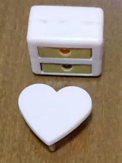 グリコのおまけ　ポーとペー　ハートの家具セット(ピンク)