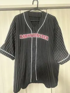 BABYMONSTER BATTER UP ベースボールシャツ 黒　Mサイズ BABYMONSTER BATTER UP ベースボールシャツ Mサイズ - メルカリ