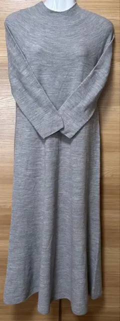 UNIQLO/グレー ニット ロングワンピース M