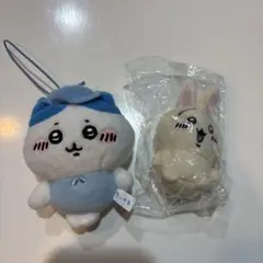 ハチワレうさぎ　ぬいぐるみマスコット　キーホルダー　ストラップ