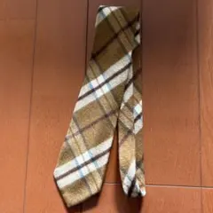 【John Comfort】ネクタイチェック柄70%カシミヤ30%ウール　レア品