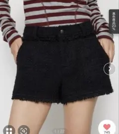 TWEED COMPACT ショートパンツ Sサイズ ブラック