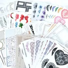 海外コラージュ素材 断捨離 メモ ステッカー 60枚+α