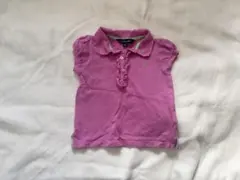 ラルフローレン ピンク ポロシャツ 半袖 フリル付き 24M