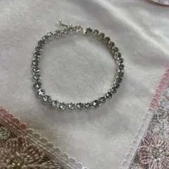 テニスブレスレット シルバーカラー ストーン
