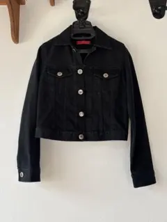 Kitson ブラックデニムジャケット クロップド丈