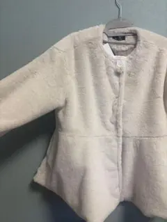 RagOutペプラム ファージャケット エコファーペプラムジャケット アイボリー