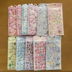 【数量限定】硬いシール11枚セット　シマエナガ海の生き物ゆめかわ