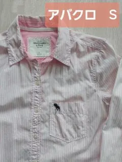 Abercrombie & Fitch ピンクストライプシャツ S