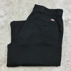 ディッキーズ　874　ストレート　ワークパンツ　W34　ブラック　無地　古着