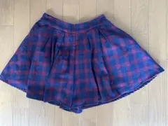 【ラブトキ】赤チェックキュロットスカート